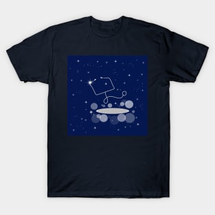 Phonendoscope, instrument, medicine, treatment, doctor, hospital, health, illustration, cover, night, cosmoc, space, galaxy, stars T-Shirt